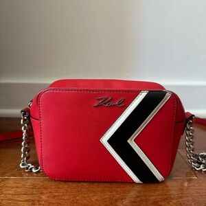 Karl Lagerfeld Red and Black Bag